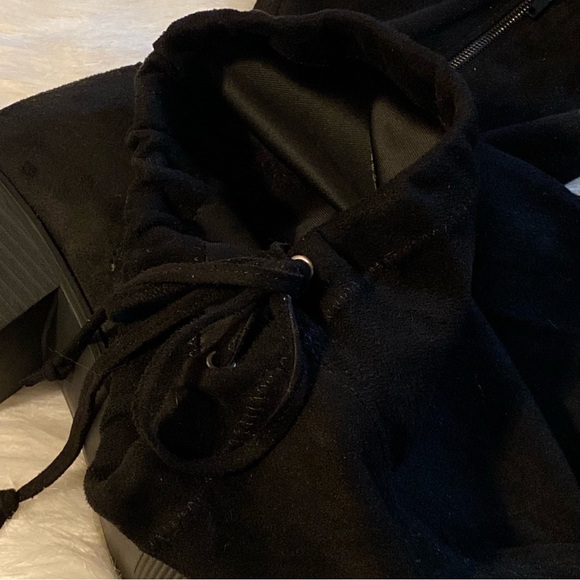 Hannah Shoe Dazzle Over The Knee Boots Women’s Size 10 Black Bottom Side Zip - Picture 9 of 13